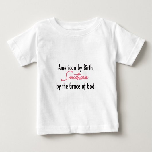 神のお陰で南誕生によるアメリカ人 ベビーTシャツ (正面)