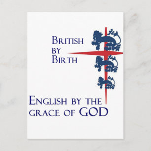神のお陰で生まれる英国英語 ポストカード