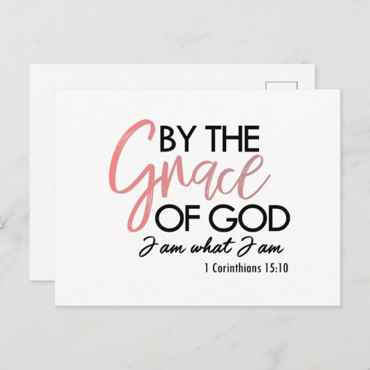 神のお陰で私は私が郵便はがきであるものです 案内ポストカード (正面/裏面)