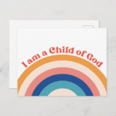 神のかわいい虹のポストカードの子 ポストカード (正面/裏面)
