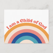 神のかわいい虹のポストカードの子 ポストカード (正面)