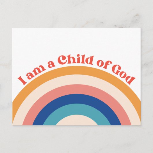 神のかわいい虹のポストカードの子 ポストカード (正面)