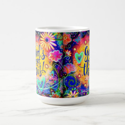 神のかわいらしこの得引用文 コーヒーマグカップ (中央)