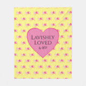 神のかわいらし愛するバレンタインハート フリースブランケット (正面)