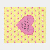 神のかわいらし愛するバレンタインハート フリースブランケット (正面(横))