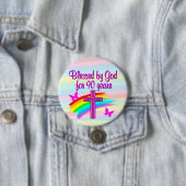 神のかわいらし賛美の90番目の誕生日ボタン 缶バッジ (インサイチュ)