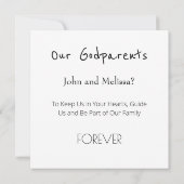 神のご両親になるベビー&兄弟姉妹写真 カード (裏面)