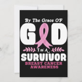 神のご加護により私は乳がんサバイバーです 招待状 (正面)