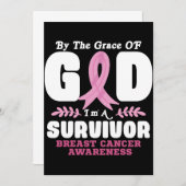 神のご加護により私は乳がんサバイバーです 招待状 (正面/裏面)
