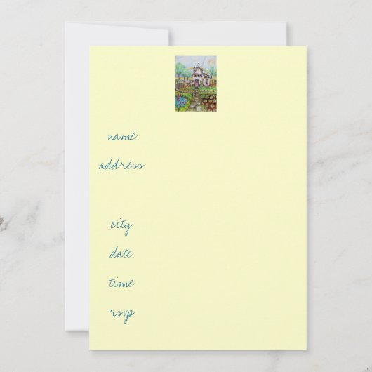 神のご加護をお祈りします 招待状 (裏面)