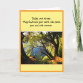 神のご加護を祈るハート...誕生日 カード (正面)