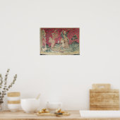 神のしもべと戦うドラゴン ポスター (キッチン)