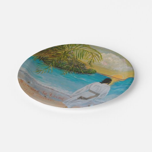 "神のために世界を愛した"紙プレート ペーパープレート (アングル)