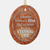 神のためのジョンの3:16はそう世界の聖書の詩を愛しました セラミックオーナメント (右)