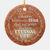 神のためのジョンの3:16はそう世界の聖書の詩を愛しました セラミックオーナメント (裏面)
