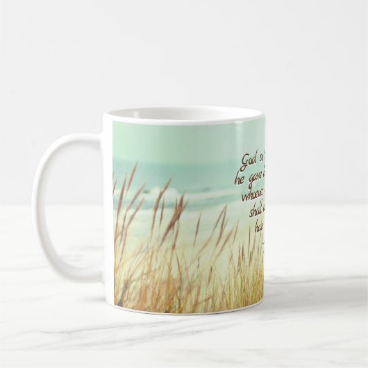 神のためのジョンの3:16はそう世界、聖書の詩を愛しました コーヒーマグカップ (左)