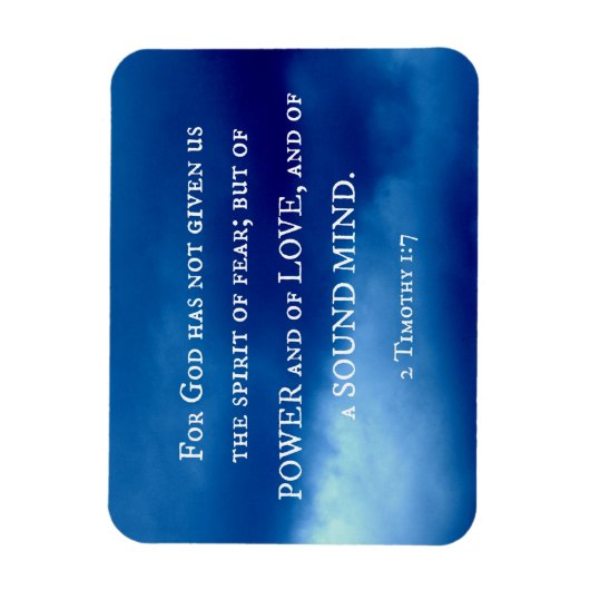 神のためのテモテの2 1:7は…与えませんでした マグネット (縦)