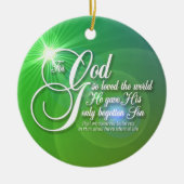 神のため従って世界の円形のオーナメント愛される セラミックオーナメント (正面)