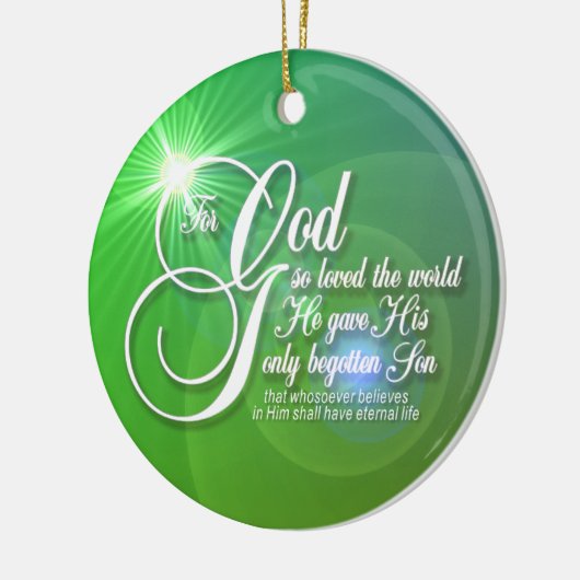 神のため従って世界の円形のオーナメント愛される セラミックオーナメント (左)