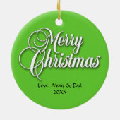 神のため従って世界の円形のオーナメント愛される セラミックオーナメント (裏面)