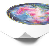 神のつながりポスター/水晶格子テンプレート ポスター (角)