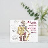 神のはがきの感動的鎧 ポストカード (スタンド正面)