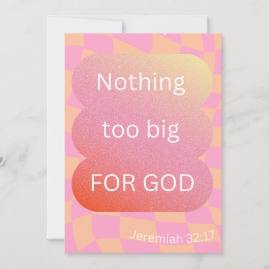 神のはがき/カード/信仰に大きすぎる何も シーズンカード (正面)