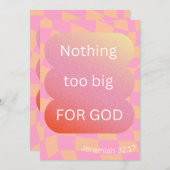 神のはがき/カード/信仰に大きすぎる何も シーズンカード (正面/裏面)