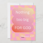 神のはがき/カード/信仰に大きすぎる何も シーズンカード (裏面)