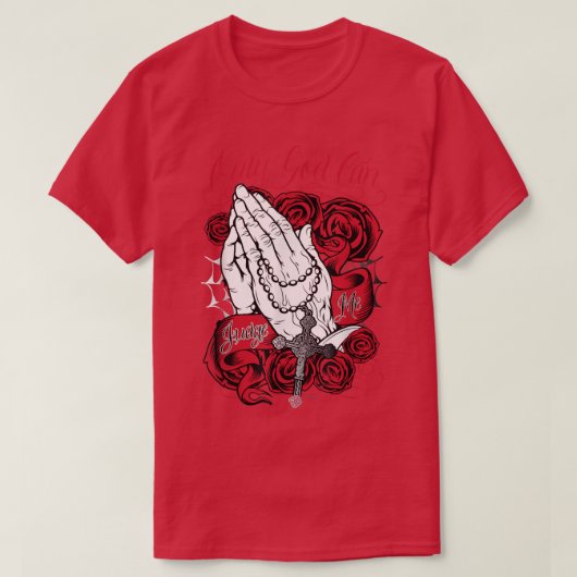 神のみが私を裁くことができる レッドTシャツ Tシャツ (デザイン正面)