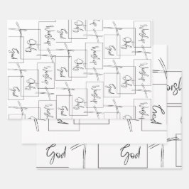 神のみ崇拝 ラッピングペーパーシート