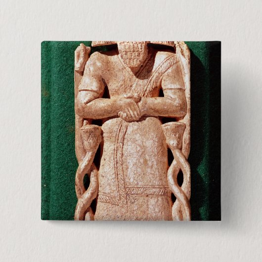 神のアイボリーのplaquette 缶バッジ (正面)