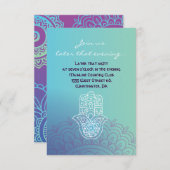 神のアクアヘムサハンドバルミツワーパーティーカード 招待状 (正面/裏面)