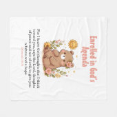 神のアジェンダベビーブランケットに登録 フリースブランケット (正面(横))