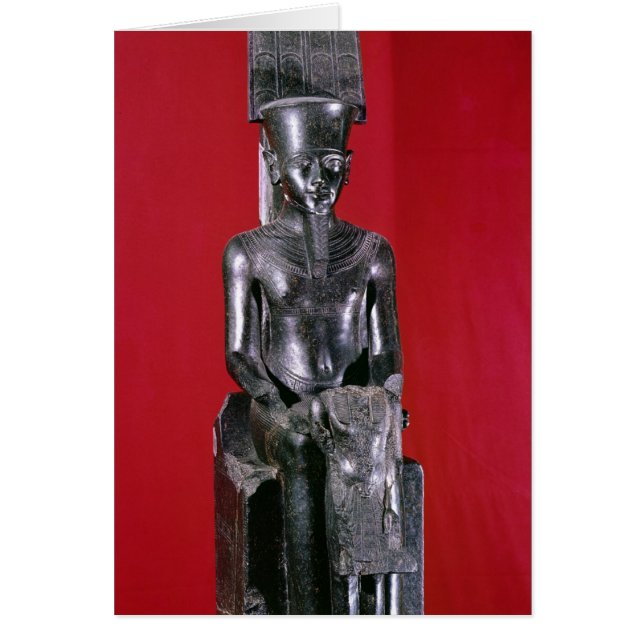 神のアモンの保護のつけられていた彫像 (正面)