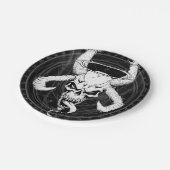 神のアーケインスカルの死(黒) ペーパープレート (アングル)