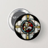 神のイエス・キリストの子ヒツジ 缶バッジ (正面&裏面)