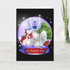 神のイエス・キリスト・ラムがグリーティングカードを上げた カード