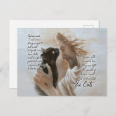 神のイエス 白馬の壁画 - インテリア デコレーション ポストカード (正面/裏面)