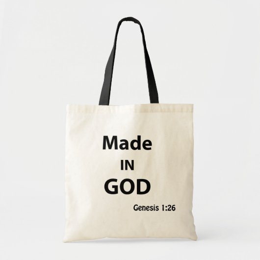 神のイメージで作られる トートバッグ (正面)