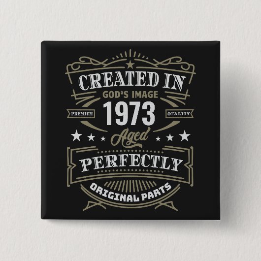 神のイメージで作成されたカスタマイズ 缶バッジ (正面)