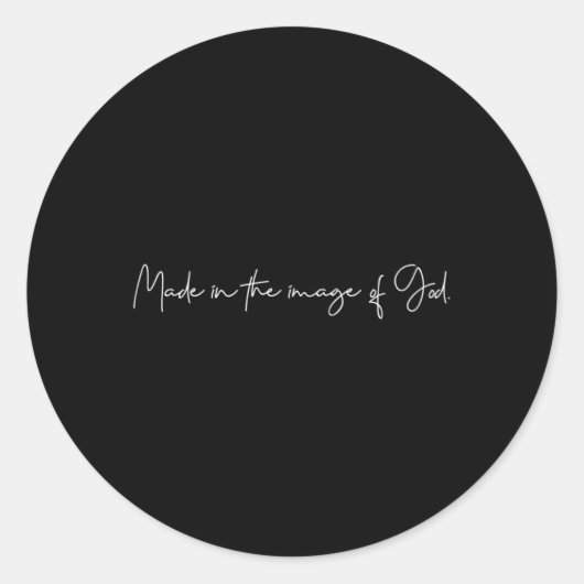 神のイメージで手書きで作られる ラウンドシール (正面)