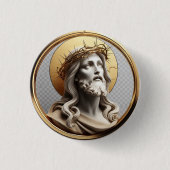 神のインスピレーションイエスは天国を見て 缶バッジ (正面)