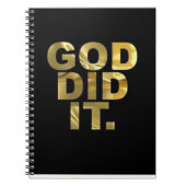 「神のインスピレーション書を捉えよ、神の仕業だ ノートブック (正面)