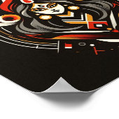 神のエネルギー – 抽象芸術ドゥルガ | フラウラ ポスター (角)