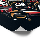 神のエネルギー – 抽象芸術ドゥルガ ポスター (角)