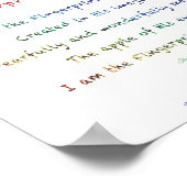 神のオリジナル指紋ポスター（お子様の名前入り） ポスター (角)