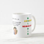神のカスタム素晴らしメラニン女性の写真 コーヒーマグカップ (正面右)