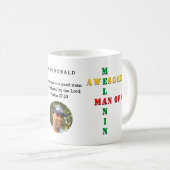 神のカスタム素晴らしメラニン男の写真 コーヒーマグカップ (正面右)