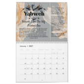 神のカレンダーのクリスチャンの名前 カレンダー (1月 2027)